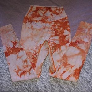 Balance Athletica OG Pants Orange Tie Dye Leggings — S